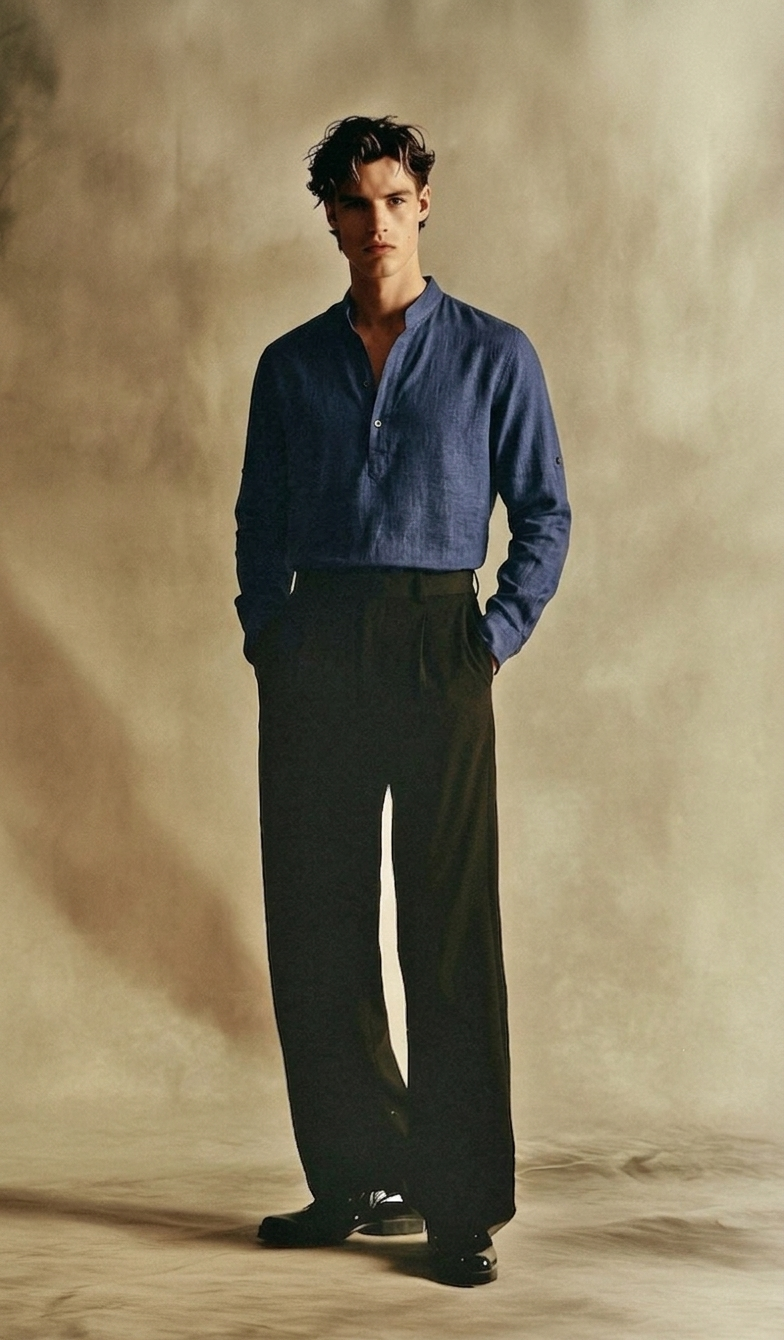 Ellis Grant No. 4 - Monterey Lightweight Cotton Henley Shirt