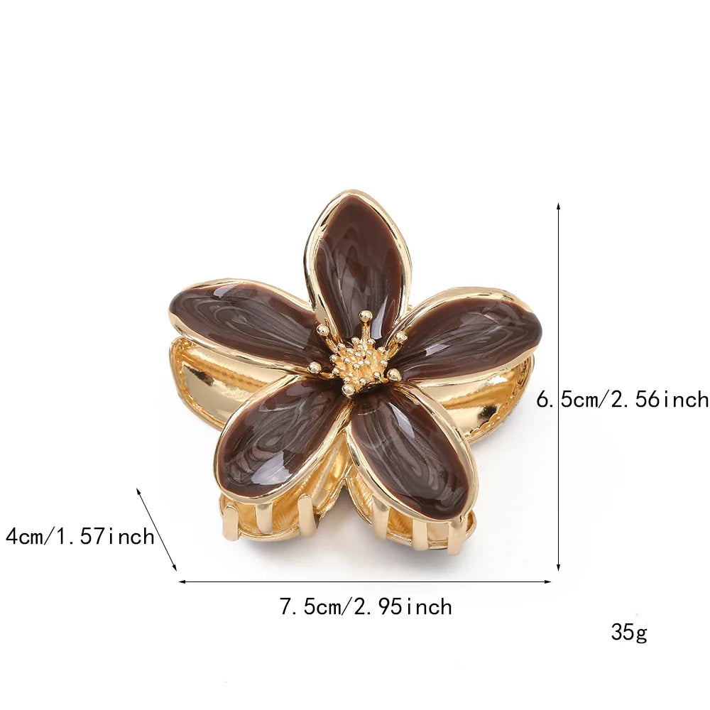 Ellis Grant No. 2 — Fleur Enamel Rhinestone Clip