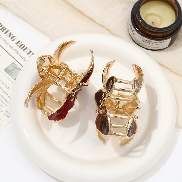 Ellis Grant No. 2 — Fleur Enamel Rhinestone Clip
